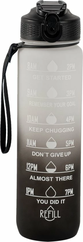 Beste Pirce ⌛ GW-Aqua Motivatie Waterfles Wit/Zwart - 1 Liter Drinkfles - BLACK FRIDAY 2022 PRIJS - Waterfles Met Rietje - Waterfles Met Tijdmarkering - BPA Vrij - Volwassenen - Kinderen ???? 1 Beste Pirce ⌛ GW-Aqua Motivatie Waterfles Wit/Zwart - 1 Liter Drinkfles - BLACK FRIDAY 2022 PRIJS - Waterfles Met Rietje - Waterfles Met Tijdmarkering - BPA Vrij - Volwassenen - Kinderen ????