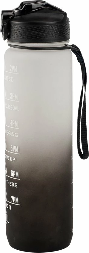 Beste Pirce ⌛ GW-Aqua Motivatie Waterfles Wit/Zwart - 1 Liter Drinkfles - BLACK FRIDAY 2022 PRIJS - Waterfles Met Rietje - Waterfles Met Tijdmarkering - BPA Vrij - Volwassenen - Kinderen ???? 2 Beste Pirce ⌛ GW-Aqua Motivatie Waterfles Wit/Zwart - 1 Liter Drinkfles - BLACK FRIDAY 2022 PRIJS - Waterfles Met Rietje - Waterfles Met Tijdmarkering - BPA Vrij - Volwassenen - Kinderen ???? - Afbeelding 2