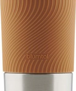 Goedkoop ???? Blumtal Thermosbeker Classic - Lekvrij, BPA-Vrij En Vaatwasserbestendig - Hoge Kwaliteit Thermosfles Met Quick-Press Sluiting - Travel Mug 350 Ml - Pumpkin Spice - Bruin ????