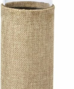 Beste deal ✨ Bellatio Design Glazen Waterfles/drinkfles Met Naturel Bamboe Houten Bescherm Hoes 500 Ml - Sportfles - Bidon ????