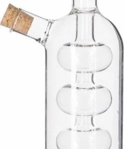 Promo ???? Merkloos Decopatent® 2in1 Olie En Azijnstel Glas - Bolvorm Met Kurken - Glazen Azijnfles & Oliefles In 1 - Oil And Vinegar - 9 X 9 X 21 Cm ⭐ -Bourgogne Shop 350x840 1
