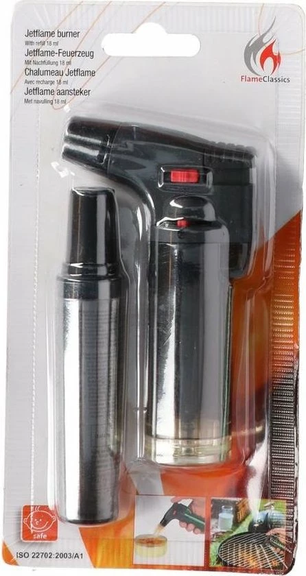 Korting ✨ Flame Classics Crème Brulee Brander / Aansteker Wind Storm / Incl. Navulling ZWART ???? 1 Korting ✨ Flame Classics Crème Brulee Brander / Aansteker Wind Storm / Incl. Navulling ZWART ????
