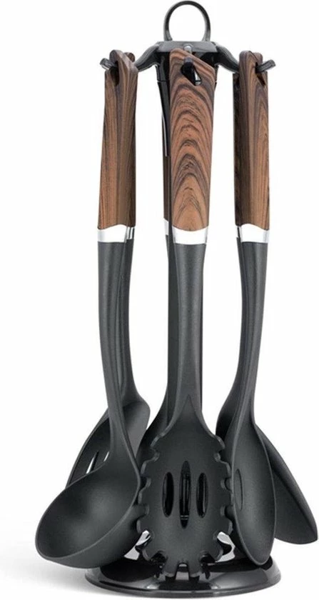 Aanbiedingen ???? EDENBERG Edënbërg Prestige Line - Keukengerei En Rek - 7 Delige Set - Nylon - Siliconen - BPA Vrij ???? 1 Aanbiedingen ???? EDENBERG Edënbërg Prestige Line - Keukengerei En Rek - 7 Delige Set - Nylon - Siliconen - BPA Vrij ????