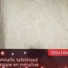 Begroting ???? Kerst-tafelkleed Tafelkleed Goud 200x140 Cm Goudkleurig Tafellaken Met Geperst Motief, Voor Kerst, Nieuwjaar Met Waterbestendig Vinyl, Gouden Kerstkleed ????