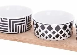 Beste deal ???? Excellent Houseware Set Van 4x Luxe Hapjes/sausjes/tapas Schaaltjes Op Bamboe Plankje ????