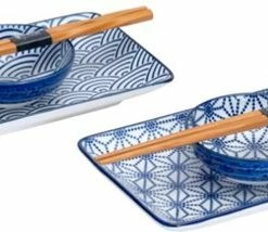 Gloednieuw ???? Tokyo Design Studio Nippon Blue Sushiserviesset - Porselein - 6 Delig - 2 Persoons ???? -Bourgogne Shop 550x214 1