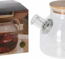 Coupon ???? Excellent Houseware Glazen Theepot 800 Ml Met Filter - Theepotten/theekannen Van Glas ????