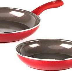 Beste Verkoop ???? GreenChef Diamond Inductie Koekenpannenset - Ø20 + Ø28 Cm - Keramisch - PFAS-vrij ⭐