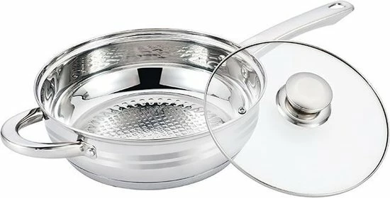 Beste Verkoop ⭐ Swiss Pro+ - Luxe Pannenset - Kookgerei - 12 Delig - RVS - INOX - Met Glazen Deksels ???? 5 Beste Verkoop ⭐ Swiss Pro+ - Luxe Pannenset - Kookgerei - 12 Delig - RVS - INOX - Met Glazen Deksels ???? - Afbeelding 5
