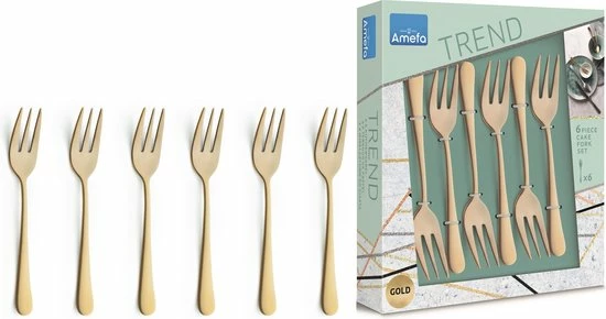 Beste Pirce ⭐ Amefa Vintage Goud PVD - 6 Taartvorkjes ❤️ 5 Beste Pirce ⭐ Amefa Vintage Goud PVD - 6 Taartvorkjes ❤️ - Afbeelding 5