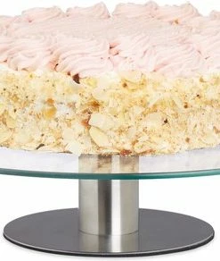 Beste Pirce ???? Relaxdays Taartplateau Draaibaar Op Voet - Taartschaal - Taartstandaard Glas - Ø 30 Cm ????