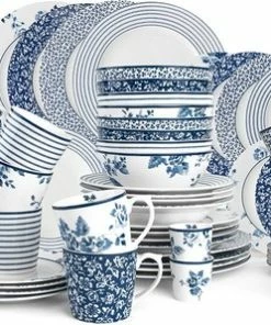 Beste deal ???? Laura Ashley 64 Delig Serviesset (8 Persoons Serviesset) ⌛