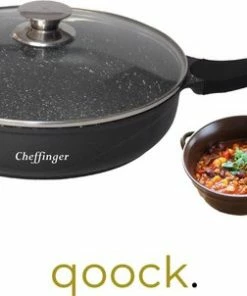 Gloednieuw ???? PT Cooking® | Hapjespan Inclusief Deksel | 28cm | DADF28| Alle Warmtebronnen ????