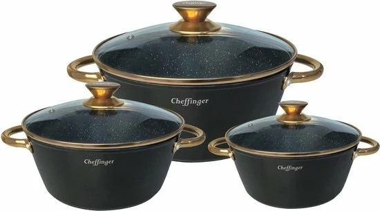Korting ???? CF Cooking© | Luxe Braadpannen Set | Rose Gold Line | 6 Delig | Inclusief Deksel | Inductie | 20, 24 & 28CM ???? 3 Korting ???? CF Cooking© | Luxe Braadpannen Set | Rose Gold Line | 6 Delig | Inclusief Deksel | Inductie | 20, 24 & 28CM ???? - Afbeelding 3