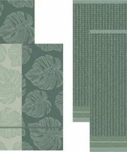 Coupon ???? DDDDD Monstera - 2x Theedoek & 2x Keukendoek - Laurel ????