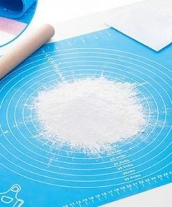 Promo ???? Lea Siliconen Bakplaat Deegmat Bakmat Cake Oven Mat Bak Hittenbestendig Met Maten Maat Cirkels 50*40cm ✔️