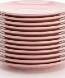 Uitgang ???? Lite-Body Hermes Gebaksbordjes - Set Van 12 Stuks - 16 Cm - Roze ❤️