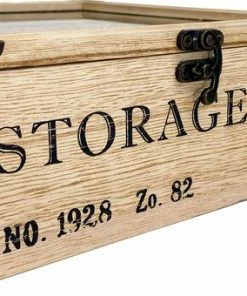 Beste Pirce ???? Merkloos MDO Theedoos - Theedoos Met Transparante Deksel - Luxe Theekist Met 9 Vakken - 9 Vaks Theedoos - Theebox Doorzichtig Voor 120 Zakjes Of Losse Thee - Hout ⌛ -Bourgogne Shop 550x340 2