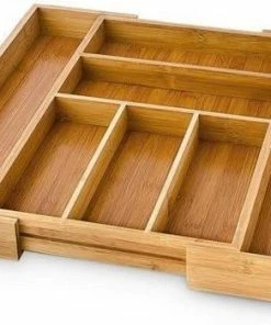 Promo ???? Haushalt HI Bestekbak Uitschuifbaar Bamboe ⭐ -Bourgogne Shop 550x350 3