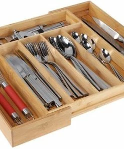 Promo ???? Haushalt HI Bestekbak Uitschuifbaar Bamboe ⭐ -Bourgogne Shop 550x352 2