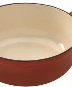 Groothandel ???? Kuhn Rikon Fonduepan / Caquleon Gietijzer 20 Cm - Rood ????