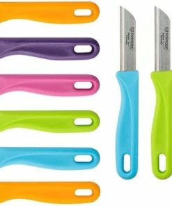 Hete verkoop ???? RÖR Solingen Schilmesje Aardappelmesje - RVS Glad - 16 Cm - Mix Kleur - 10 Stuks ???? -Bourgogne Shop 550x353 3