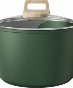 Nieuw ❤️ Forest, Soeppan Met Deksel – Ø 20 Cm – 100% Gerecycled Aluminium – Geschikt Voor Alle Warmtebronnen - Duurzame Pan – Stamppotpan – Sudderpan – PFOA Vrij - 5.6 L ????