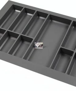 Groothandel ???? Merkloos Kunststof Bestekbak Classic Serie Antraciet, Breedte 78-70 Cm - Diepte 54-47 - Breedte En Diepte Op Maat Te Maken - Besteklade, Bestekhouder, Bestekbakken Op Maat ????