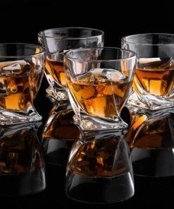 Gloednieuw ???? VDN Edam Whiskey Set Handgeblazen - 1 Whiskey Decanteer Karaf Met 4 Whiskeyglazen - Loodvrij Kristal Glas ✨ -Bourgogne Shop 550x361