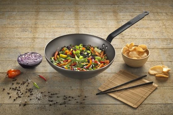Beste deal ???? DeBuyer Mineral B Black Wok - 28cm - Staal ???? 5 Beste deal ???? DeBuyer Mineral B Black Wok - 28cm - Staal ???? - Afbeelding 5