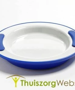 Groothandel ???? Ornamin Warmhoudbord Wit/Blauw Voor Senioren / Parkinson ????