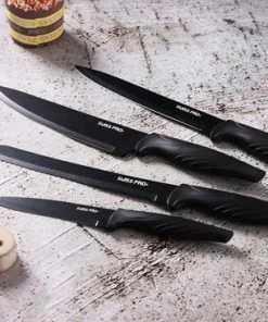Goedkoop ???? Swiss Pro+ - Keukenmessen Set-koksmessen Set-messensets Zwart-keuken Accessoires-vleesmessen-koksmes-messenset-keramische Messen-dunschiller-pizzasnijder-mes-broodmes ???? -Bourgogne Shop 550x366 147