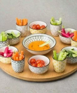 Beste Pirce ???? Cosy&Trendy Azra 14-Delig Draaischotel - Ø 40 Cm - Bamboe ???? -Bourgogne Shop 550x366 58