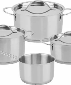 Groothandel ???? Niceey Pannenset - Voor Alle Warmtebronnen - Pannenset Inductie - Pannensets - 7 Delig ????