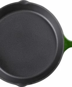 Groothandel ✨ Navaris Gietijzeren Koekenpan - Geëmailleerde Pan Van Gietijzer - Ronde Skillet - Geschikt Voor Alle Warmtebronnen - Ø 30 Cm - Met Handvat - Groen ???? -Bourgogne Shop 550x374 3