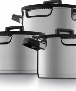 Nieuw ???? BergHOFF GEM Downdraft Pannenset - 6 Delige Set - 3 Pannen ????