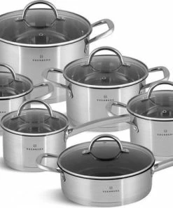 Kopen ???? EDENBERG Edënbërg Classic Line - Luxe Pannenset - RVS - 12 Delig - Sandwichbodem! ❤️