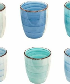 Beste Pirce ???? Studio Tavola Tavola - Koffiemokken - Zonder Oor - Kleurrijk - Aardewerk - 160Ml - 6 Stuks - Mykonos ???? -Bourgogne Shop 550x400 3