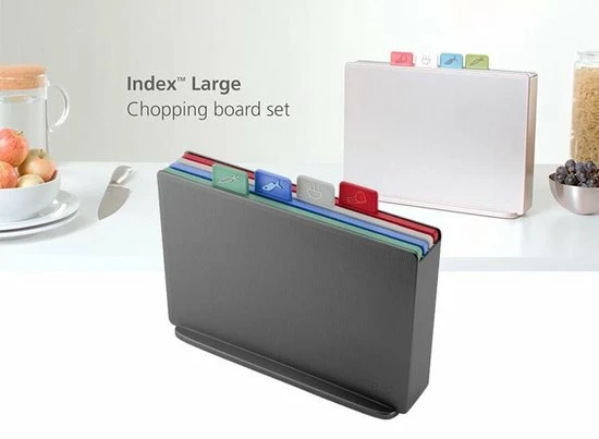 Beste deal ???? Joseph Joseph JosephJoseph - Index - Coast - Snijplank - In Houder - Medium - Set Van 4 Stuks - Grijs ???? 11 Beste deal ???? Joseph Joseph JosephJoseph - Index - Coast - Snijplank - In Houder - Medium - Set Van 4 Stuks - Grijs ???? - Afbeelding 11