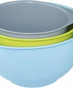 Beste deal ???? Merkloos Beslagkommen Set - Blauw / Groen / Grijs - Schalen - Mengkommen - 3 Delig - Kunststof - 1.5L / 2L / 2.5L ✨