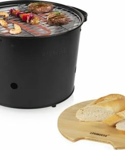 Coupon ???? Princess 01.112240.01.001 - Hybride Bucket Barbecue - Zwart - Elektrisch En Kolenbarbecue - 1400 Watt - 240°C ????