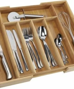 Promo ???? Haushalt HI Bestekbak Uitschuifbaar Bamboe ⭐ -Bourgogne Shop 550x407 5