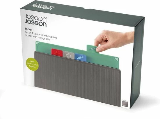 Beste deal ???? Joseph Joseph JosephJoseph - Index - Coast - Snijplank - In Houder - Medium - Set Van 4 Stuks - Grijs ???? 10 Beste deal ???? Joseph Joseph JosephJoseph - Index - Coast - Snijplank - In Houder - Medium - Set Van 4 Stuks - Grijs ???? - Afbeelding 10