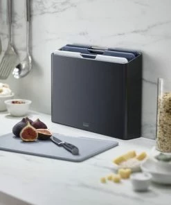 Nieuw ???? Joseph Joseph JosephJoseph - Folio - Snijplank - In Houder - Groot - Set Van 5 Stuks - Grijs ???? -Bourgogne Shop 550x412 11