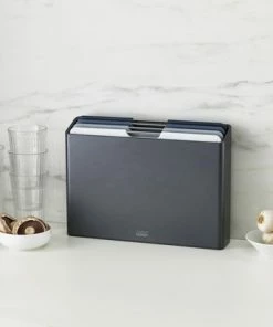 Nieuw ???? Joseph Joseph JosephJoseph - Folio - Snijplank - In Houder - Groot - Set Van 5 Stuks - Grijs ???? -Bourgogne Shop 550x412 12