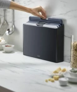 Nieuw ???? Joseph Joseph JosephJoseph - Folio - Snijplank - In Houder - Groot - Set Van 5 Stuks - Grijs ???? -Bourgogne Shop 550x412 13