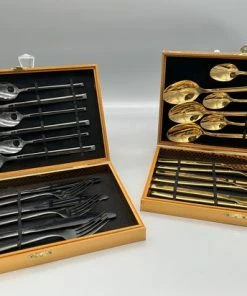 Coupon ???? Shoppen Voor Iedereen - 6 Personen Bestekset - 24 Dlg Bestek - Zwart - Geschenkdoos- Cadeau ???? -Bourgogne Shop 550x412 46