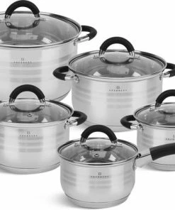 Top 10 ???? EDENBERG Edënbërg Classic Line - Luxe Pannenset - RVS - 10 Delig - Sandwichbodem ????