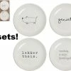 Kopen ???? Gusta® Gusta - Gebaksbordjes - ø 15 Cm - 2 Sets Van 4 Bordjes - Porselein - Wit - 8 Stuks ????