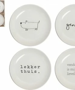 Kopen ???? Gusta® Gusta - Gebaksbordjes - ø 15 Cm - 2 Sets Van 4 Bordjes - Porselein - Wit - 8 Stuks ???? -Bourgogne Shop 550x415 4